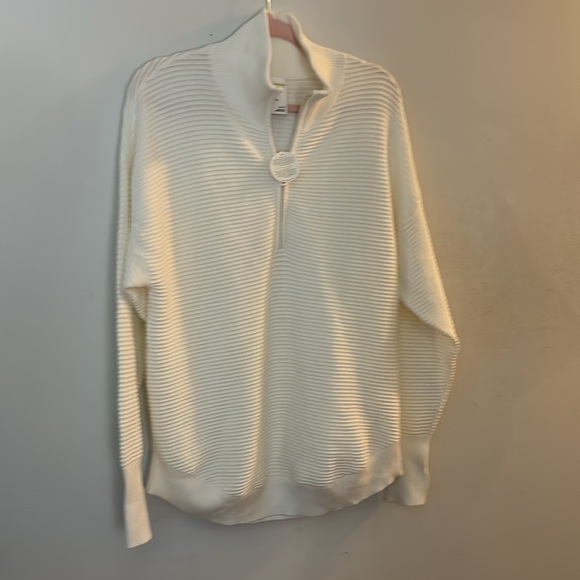 NWT ARIES RIBBED WHITE SWEATER - Picture 9 of 15